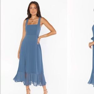 Show Me Your MuMu Blue Midi Dress